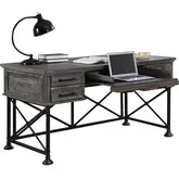 Gramercy Park 60" Writing Desk in Vintage Burnished Smoke Grey