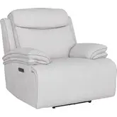Alpine Power Zero Gravity Recliner in Airy Snow White Fabric