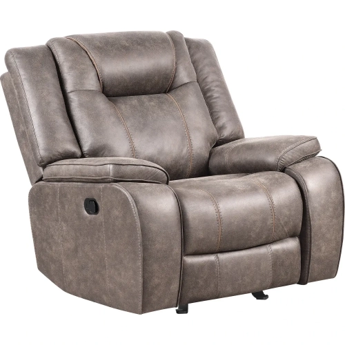 Blake Manual Glider Recliner in Desert Taupe Microfiber Fabric