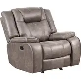 Blake Manual Glider Recliner in Desert Taupe Microfiber Fabric