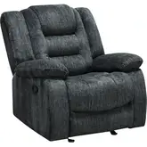 Bolton Manual Glider Recliner in Misty Storm Grey Fabric