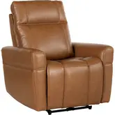 Bradford Power Zero Gravity Recliner in Steamboat Ecru Saddle Brown Top Grain Leather