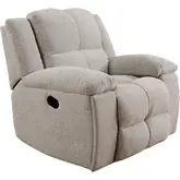 Buster Manual Recliner in Opal Taupe Buff Velvet Fabric