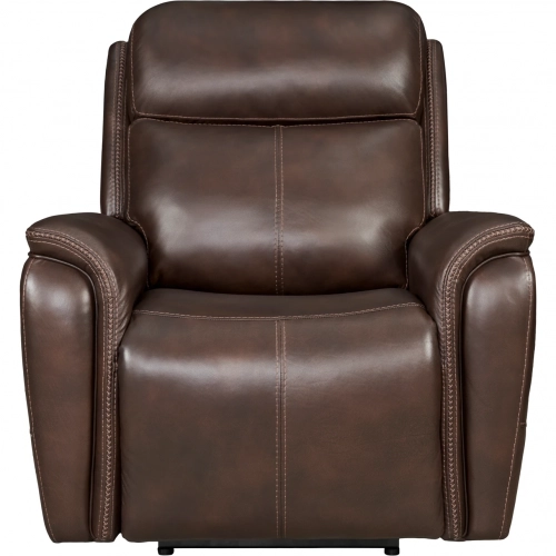 Cascade Power Recliner in Auburn Brown Leather