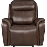 Cascade Power Recliner in Auburn Brown Leather