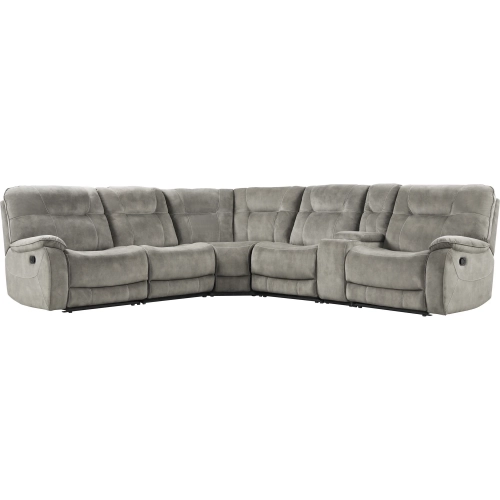 Cooper 6 Piece Modular Manual Reclining Sectional Sofa in Natural Fabric