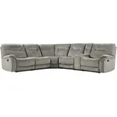 Cooper 6 Piece Modular Manual Reclining Sectional Sofa in Natural Fabric