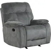 Cooper Manual Glider Recliner in Shadow Grey Fabric