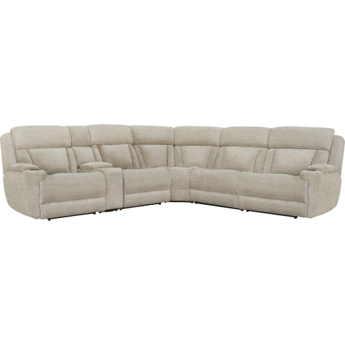Dalton 6 Piece Modular Power Reclining Sectional Sofa in Charcoal Gray Fabric
