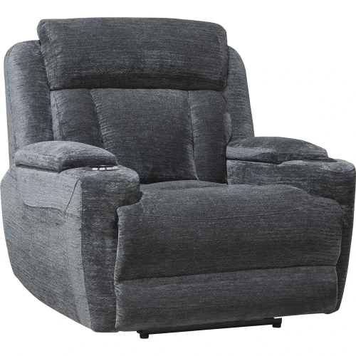 Dalton Power Recliner in Lucky Charcoal Gray Fabric