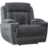 Dalton Power Recliner in Lucky Charcoal Gray Fabric