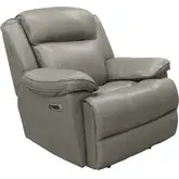 Eclipse Power Recliner in Heron Grey Top Grain Leather