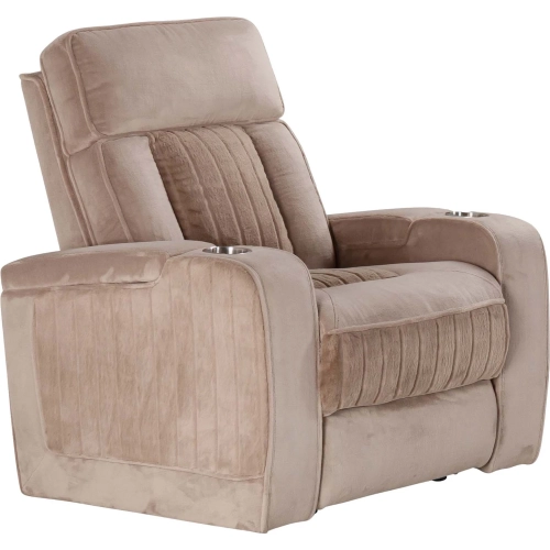 Equinox Power Recliner in Mushroom Tan Fabric