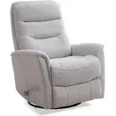 Gemini Manual Swivel Glider Recliner in Neutral Cotton Fabric