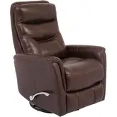 Gemini Manual Swivel Glider Recliner in Robust Top Grain Leather