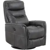 Gemini Anywhere Power Swivel Recliner in Flint Leatherette