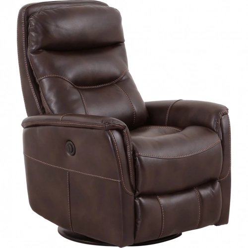 Gemini Anywhere Power Swivel Recliner in Truffle Leatherette