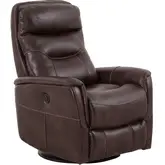 Gemini Anywhere Power Swivel Recliner in Truffle Leatherette