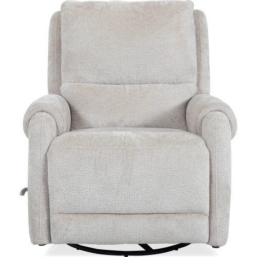 Gentry Manual Swivel Glider Recliner in Mist Beige Fabric