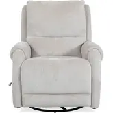 Gentry Manual Swivel Glider Recliner in Mist Beige Fabric