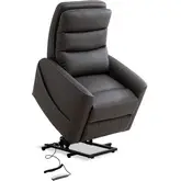 Hercules Power Lift Recliner with Articulating Headrest in Haze Leatherette