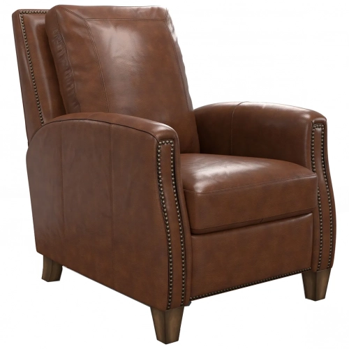 Hunter Manual Recliner in Chestnut Brown Top Grain Leather
