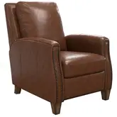 Hunter Manual Recliner in Chestnut Brown Top Grain Leather