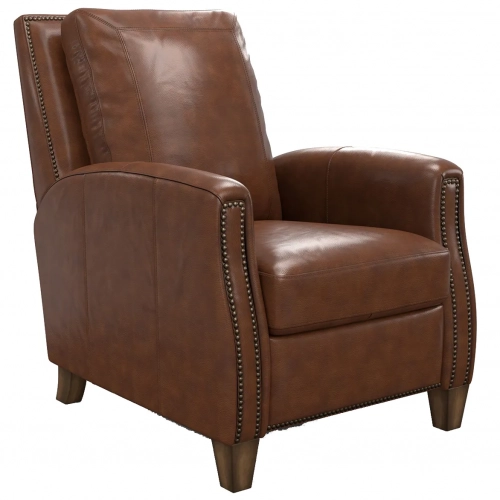 Hunter Power High Leg Recliner Power by FreeMotion in Chestnut Brown Top Grain Leather
