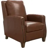 Hunter Power High Leg Recliner Power by FreeMotion in Chestnut Brown Top Grain Leather