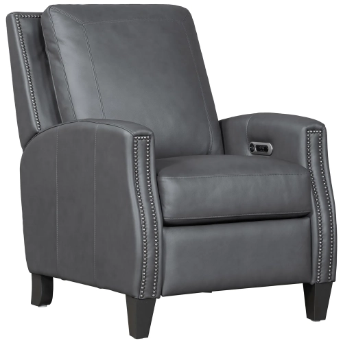 Hunter Power High Leg Recliner Power by FreeMotion in Echo Grey Top Grain Leather