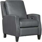 Hunter Power High Leg Recliner Power by FreeMotion in Echo Grey Top Grain Leather