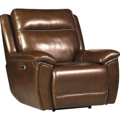 Jameson Power Zero Gravity Recliner in Hickory Dark Brown Leather