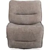 Leo Manual Armless Swivel Glider Layflat Recliner in Wheat Brown Fabric