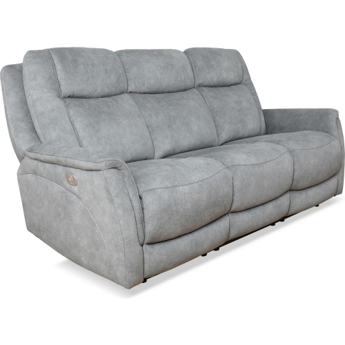 Linus Power Zero Gravity Sofa in Hudson Grey Fabric