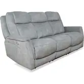 Linus Power Zero Gravity Sofa in Hudson Grey Fabric
