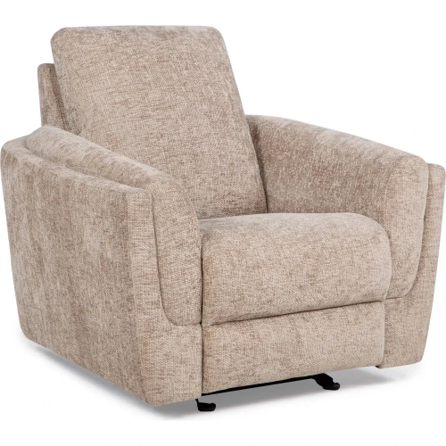 Morehead Power Glider Recliner in Biscotti Light Brown Fabric