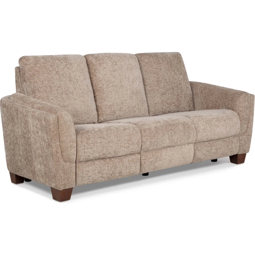 Morehead Power Sofa in Biscotti Light Brown Fabric