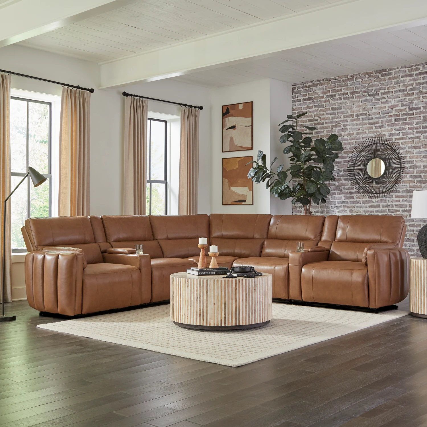 Parker House MMOD-PACKT7(H)-SABL Modesto 7 Piece Power Reclining