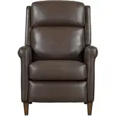 Northfield Manual Recliner in Walnut Whirl Brown Top Grain Leather