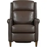 Northfield Cordless Power High Leg Recliner Power by FreeMotion in Walnut Brown Leather