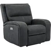 Polaris Power Recliner in Slate Grey Fabric