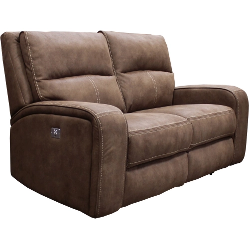 Polaris Power Loveseat in Kahlua Brown Fabric