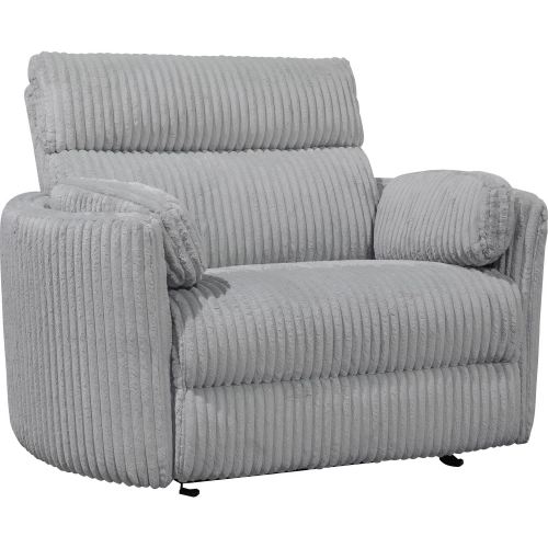 Radius Xl Extra Wide Power Glider Recliner in Mega Grey Fabric