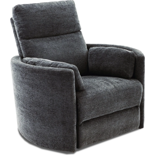 Radius Power Swivel Glider Recliner in Mediterranean Dark Grey Fabric