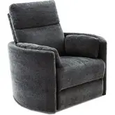 Radius Power Swivel Glider Recliner in Mediterranean Dark Grey Fabric