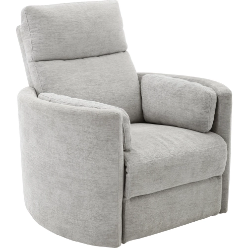 Radius Power Swivel Glider Recliner in Light Grey Fabric
