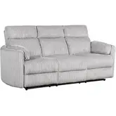 Radius Power Reclining Sofa in Mega Grey Fabric