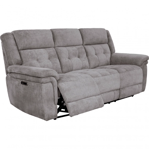 Richland Power Reclining Sofa in Bristol Grey Fabric