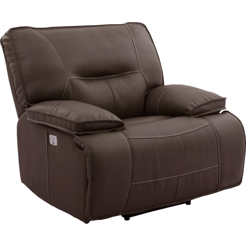 Spartacus Power Recliner in Chocolate Brown Leatherette