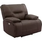 Spartacus Power Recliner in Chocolate Brown Leatherette